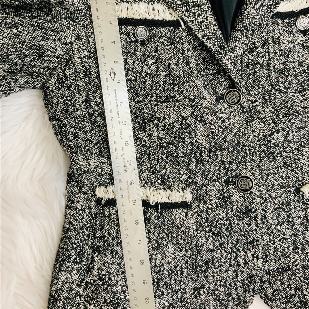 Talbots "T" Engraved Button Tweed Jacket - Picture 11 of 15